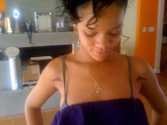 Rihanna New Gun Tattoos Bang Bang OHH LAWD